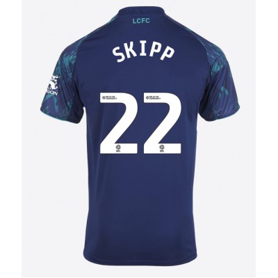 Moški Nogometni dresi Leicester City Oliver Skipp #22 Gostujoči 2025-26 Kratek Rokav Moški Nogometni dresi Leicester City Oliver Skipp #22 Gostujoči 2025-26 Kratek Rokav